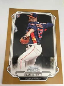 2019 Bowman Sterling Jumbo 5x7 Dean Deatz Astros RC 92 Gold 01/10 - Picture 1 of 1