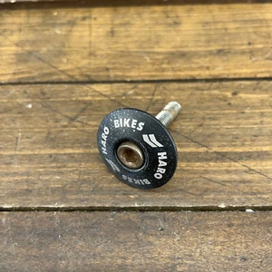 Vintage Haro BMX Headset Cap  1 in Threadless BMX MTB Black 90s 00s - Picture 1 of 8