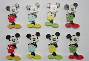 Mickey Mouse 2 Hole Flat Wooden Buttons- Pkt 8 - Picture 1 of 1