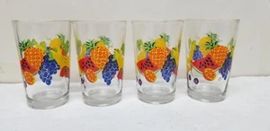 4 VTG MCM FIRNA INDONESIA ASSORTED FRUIT JUICE GLASSES 6 OZ - Picture 1 of 4