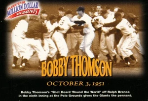 1997 Fleer Million Dollar Moments Bobby Thompson 19 Giants - Picture 1 of 2