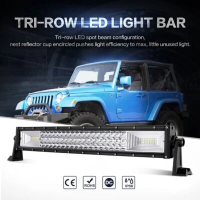 22" 300W Led Light Bar Tri-Row Combo Work Driving ATV UTE Truck SUV 4WD Boat 24" - Image 1 of 4