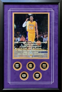 Kobe Bryant Lakers 5 Ring Comm w- Reproduced Signature - Picture 1 of 1