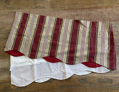 Cenefa Waverly Home Classics "Yacht Club Stripe" Carmesí Chatham Usada en Excelente Condición Foto 1 de 4