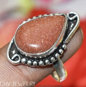 Goldstone Gemstone Ring 925 Sterling Silver Overlay US Size 9" U278-F113 - Picture 1 of 1