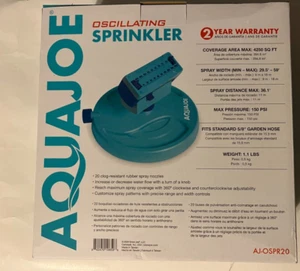 Aqua Joe 20-Nozzle Max Coverage Adjustable Gear Driven Oscillating Sprinkler - Picture 1 of 5