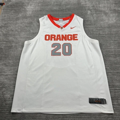 Syracuse Orange Nike Jersey Mens 2XL XXL White Orange Elite College Basketball Cover