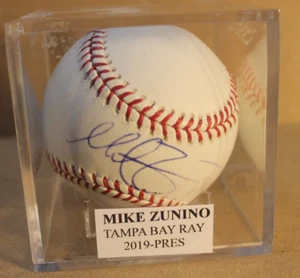 ZUNINO, MIKE   2019--2022  TAMPA BAY RAYS  SIGNED BASEBALL - Picture 1 of 2