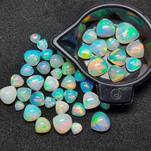 Natural ethiopian opal cabochon, loose cabochon opal lot, healing stones. - Picture 1 of 11