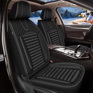 Car 2-Seat Covers Faux Leather For FORD F-250 Super Duty 2014-2024 Front Row Pad - Picture 1 of 6
