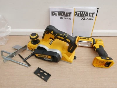 DeWalt DCP580 18v xr Cordless Planer + Fence Bare Unit + DCL050 LED Worklight - Image 1 of 4