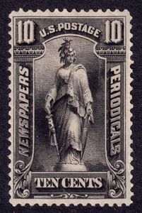 US Scott PR105, 1895 Statue of Freedom, 10c black, H MINT - Picture 1 of 2