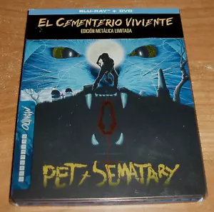 EL CEMENTERIO VIVIENTE (Pet Sematary) STEELBOOK BLU-RAY+DVD DESPRECINTADO A-B-C - Imagen 1 de 7