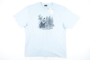 COTTON ON LOOSE FIT LIGHT BLUE XL COLUMBIA OUTDOORS NATURE BEAR TSHIRT DEFECT - Picture 1 of 7