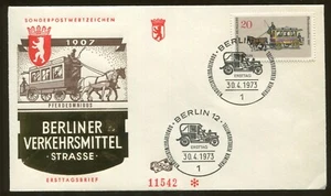 1973 Berlin Germany - Means of Transportation - Horse Omnibus - First Day Cover - Picture 1 of 1
