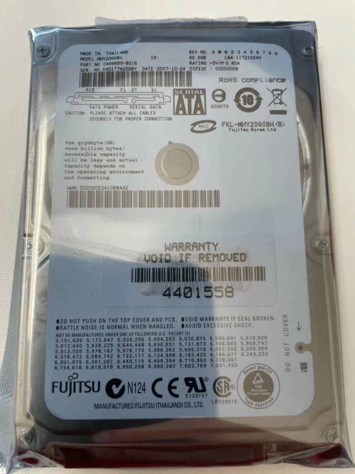 MHY2060BH CA06889-B016  24/10/07 THAILAND    PCB: CA26344-B32104BA - Image 1 of 1