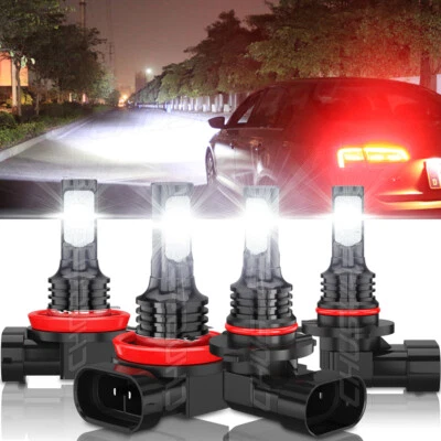 Kit combinado de 4 bombillas LED de haz alto bajo aptas para Peterbilt 388 389 367 567 Foto 1 de 4