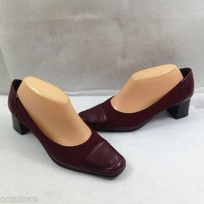 Rangoni Firenze Red Leather and Fabric Pumps Shoes Womens Size 8.5 B - Image 1 of 4