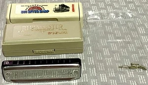 Suzuki Bluesmaster 10-Hole Diatonic Harp Key of D, W/Case + Hohner Big River A - Picture 1 of 9