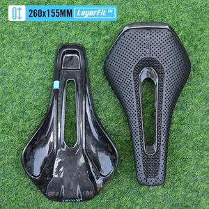 3D Printed Carbon Bike Saddle 135/145/155mm for MTB Gravel Road Bike Hollow Tech - Foto 1 di 26