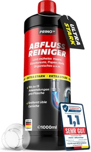 PRINOX Abflussreiniger 1000Ml EXTRA STARK - Profi Rohrreiniger Löst Haare, Essen - Bild 1 von 12