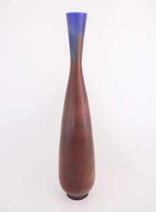 Jarrón grande de gres azul y marrón, Berndt Friberg, Gustavsberg 1967 - Imagen 1 de 9