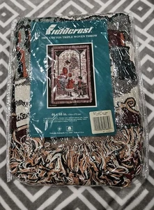 NEU Fieldcrest Weihnachten Urlaub Spielzeug Wandteppich dreifach gewebt Überwurf Decke 46X68 - Bild 1 von 10