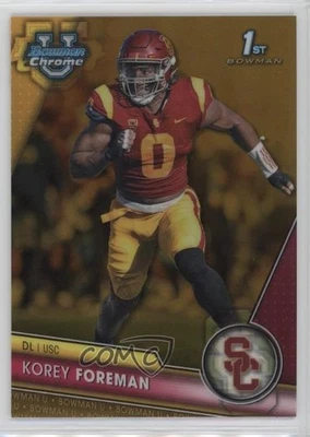 2023 Bowman U Chrome Gold Refractor /50 Korey Foreman #190 - Image 1 of 2