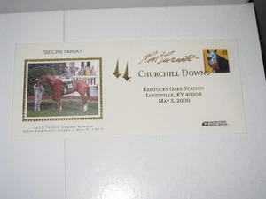 Francobollo Segreteria Firmato Inaugurazione Busta e Francobollo Ron Turcotte Commemorativo - Foto 1 di 4