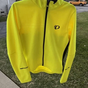 Pearl Izumi neongelb schwarz leichte Reißverschluss Fahrradjacke Damen Größe L - Bild 1 von 15