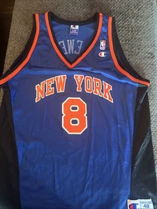 New York Knicks Champion NBA Jersey #8 Latrell Sprewell NY Basketball Men’s XL - Imagen 1 de 10