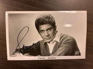 Paul Anka Autogramm Vintage Postkarte Popmusik Ikone signiert - Bild 1 von 3