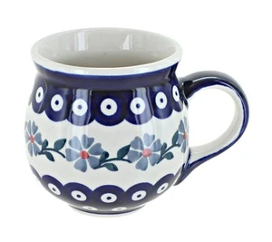 Blue Rose Polish Pottery Blue Violet Bubble Mug - Picture 1 of 2