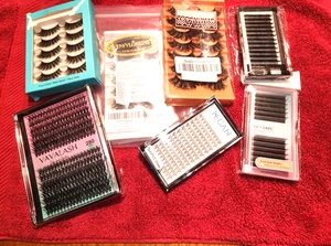 NEU Paket mit 7 falschen Wimpern natürlich bis glamourös Kunstnerz ALLE GRÖSSEN kurz bis lang - Bild 1 von 4