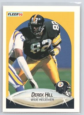 1990 Fleer #142 Derek Hill Rookie RC Steelers - MINT - Image 1 of 2