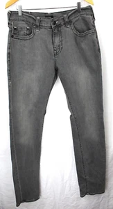 True Religion Gray Wash Rocco Relaxed Skinny Jeans Pants Men's Size 34 Grunge - Picture 1 of 7