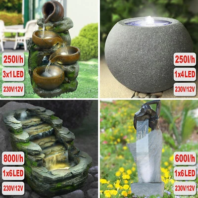 SPRINGBRUNNEN GARTEN BRUNNEN ZIMMERBRUNNEN ZIERBRUNNEN INNEN LED BRUNNEN AUSSEN - Bild 1 von 2