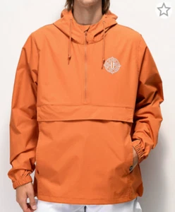 HUF Mens Rust Orange Coordinates Pullover Anorak Jacket Small BNWT - Picture 1 of 2
