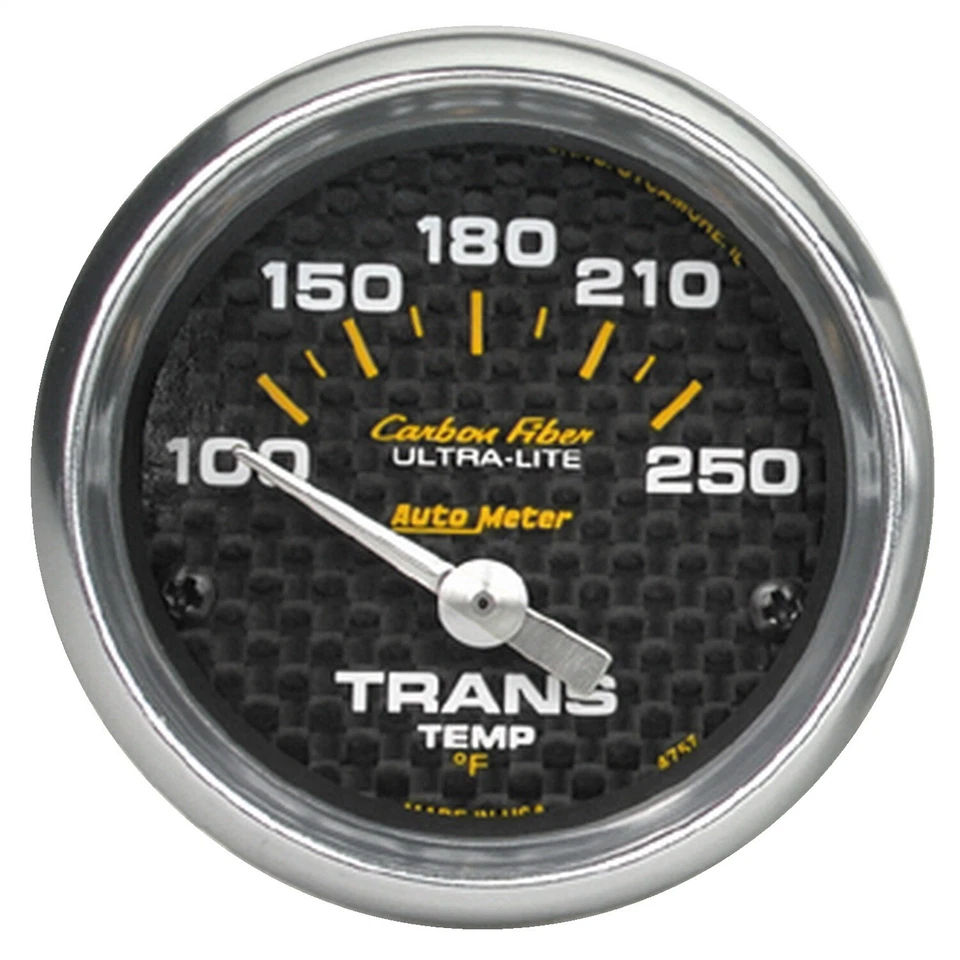 Auto Meter 4757 Carbon Fiber Electric Transmission Temp Gauge 100-250 F 2-1/16" - Image 1 of 1