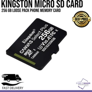 Kingston 256GB Class 10 MicroSD Card – For Phone/Tablet Memory Card – Loose Pack - Zdjęcie 1 z 2