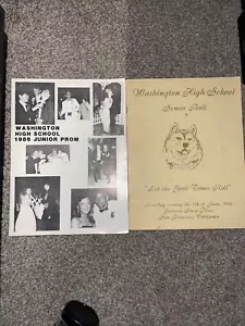 1986 WASHINGTON HIGH SCHOOL Fremont CA Jr Prom & Senior Ball Hank The Huskie - Picture 1 of 5