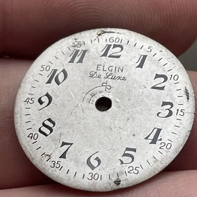 VTG Elgin Watch Co. De Luxe Watch Face - Image 1 of 4