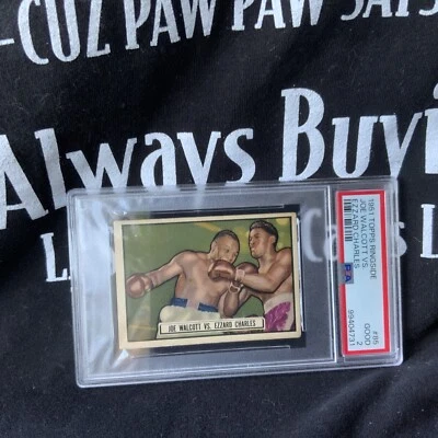 1951 Topps Ringside Ezzard Charles Jersey Joe Walcott #85 PSA 2 - Image 1 of 2