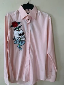 Edward Dada Men's Long Sleeve Cotton/Blend Pink Shirt Size M NWT - Picture 1 of 5