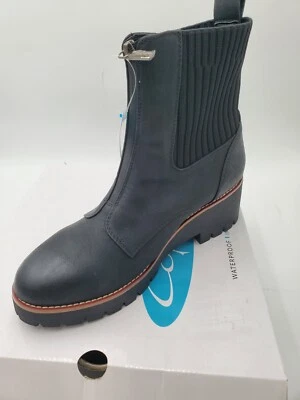 Botines Aqua College 11 M impermeables con cremallera de ensueño para mujer - nobuck negro Foto 1 de 4