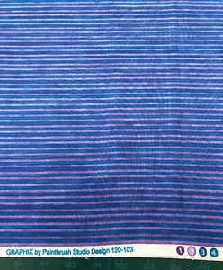 Paintbush Studio - Graphix Range - Turquoise + Lavender Stripe - 100% Cotton - Picture 1 of 3