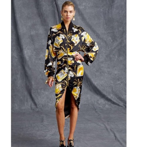 Moschino Couture Vestito Abito Stampa Bottiglia Profumo Versato Mid NUOVO 8 Donna