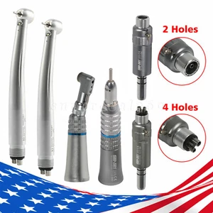 Dental High Fast /Low Slow Speed Handpiece Kit E-generator LED Turbine 2/4 Hole - Picture 1 of 34