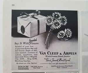 1959 Van Cleef & Arpels say it with flowers jewelry Paris Jewel Boutique ad - Picture 1 of 1