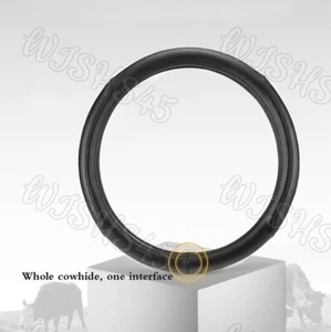 15" (38cm)  Car Steering Wheel Cover Genuine Leather For Toyota New Black X1 - Picture 1 of 9